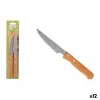 Meat Knife Set Inde NATURA Brown Silver 10,5 cm 4 Pieces (12 Units)