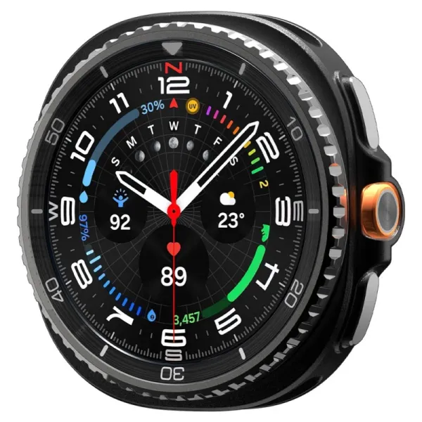Spigen Rugged Armor - Case for Samsung Galaxy Watch 8 Classic 46 mm (Matte Black)