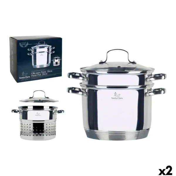 Casserole with Lid Santa Clara Santa clara 4,5 L Ø 22 x 30 x 19,5 cm (2 Units)