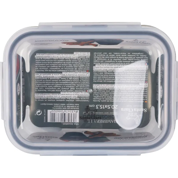 Hermētiska Pusdienu Kastīte Santa Clara Caurspīdīgs Taisnstūra 1L (6 gb.)