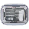 Hermetic Lunch Box Santa Clara Transparent Rectangular 1L (6 Units)