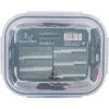 Hermetic Lunch Box Santa Clara Transparent Rectangular 2,4 L (4 Units)