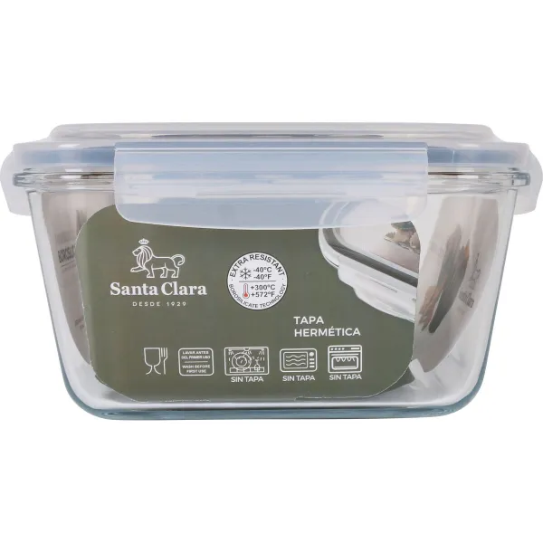 Hermētiska Pusdienu Kastīte Santa Clara Caurspīdīgs Taisnstūra 3,5 L (3 gb.)