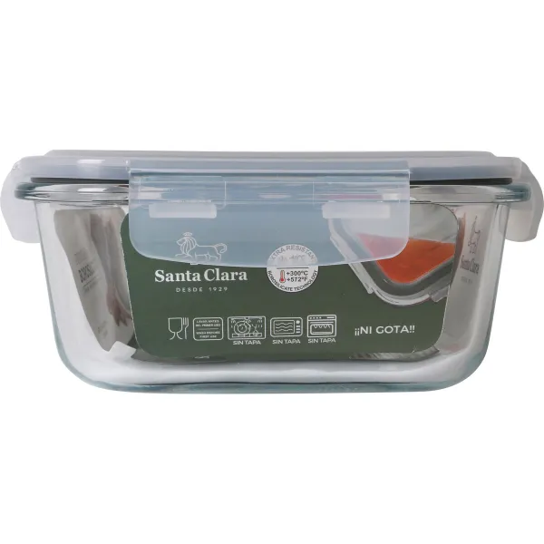 Hermetiška priešpiečių dėžutė Santa Clara Skaidrus Stačiakampis 1,5 L (6 vnt.)