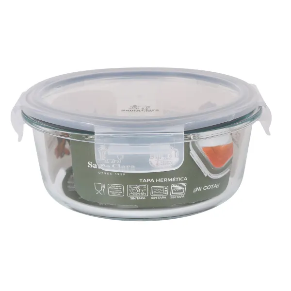 Hermētiska Pusdienu Kastīte Santa Clara Caurspīdīgs Ø 17 cm 0,9 l (6 gb.)
