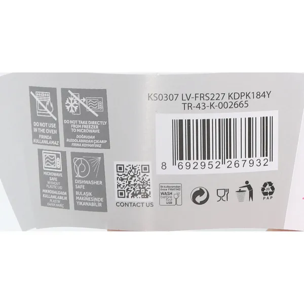 Герметичная коробочка для завтрака LAV Синий Прозрачный 375 ml (12 штук)