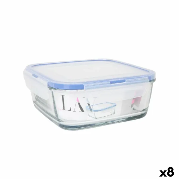 Герметичная коробочка для завтрака LAV Синий Прозрачный 1,15 L (8 штук)