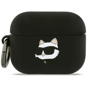Karl Lagerfeld Silicone Choupette Head 3D - AirPods Pro 3 Case (Black)