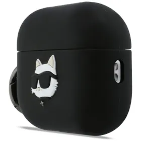 Karl Lagerfeld Silicone Choupette Head 3D - AirPods Pro 3 Case (Black)