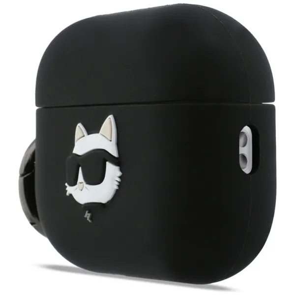 Karl Lagerfeld Silicone Choupette Head 3D - AirPods Pro 3 Case (Black)