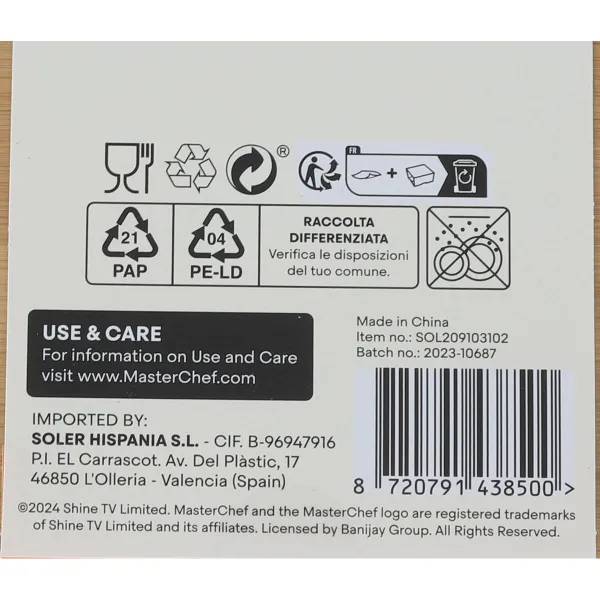 Griešanas dēlis MasterChef 38,5 x 30 cm (6 gb.)