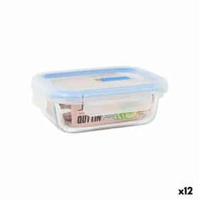 Герметичная коробочка для завтрака Quttin Прозрачный Прямоугольный 375 ml (12 штук)