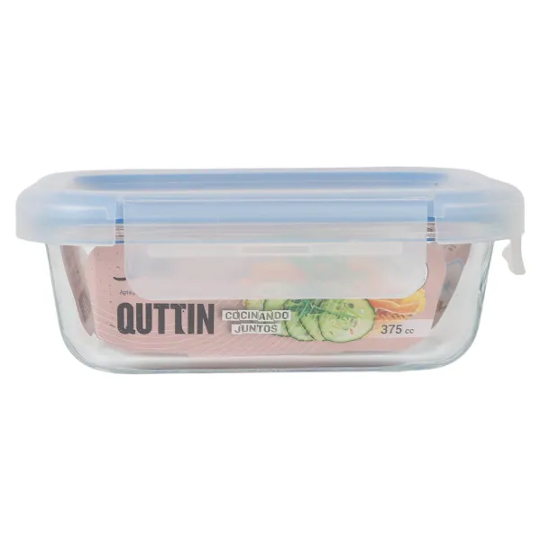 Герметичная коробочка для завтрака Quttin Прозрачный Прямоугольный 375 ml (12 штук)