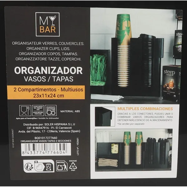 Подставка для кухонных принадлежностей My Bar 23 x 11 x 24 cm (6 штук)