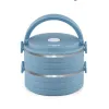 Set of lunch boxes ThermoSport Blue Red Steel Plastic 600 ml 2 Pieces (6 Units)