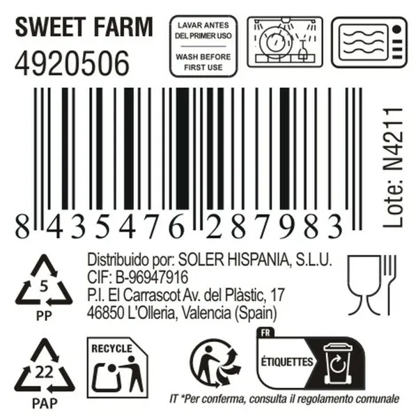 чаша La Mediterránea Sweet farm 500 ml (18 штук)
