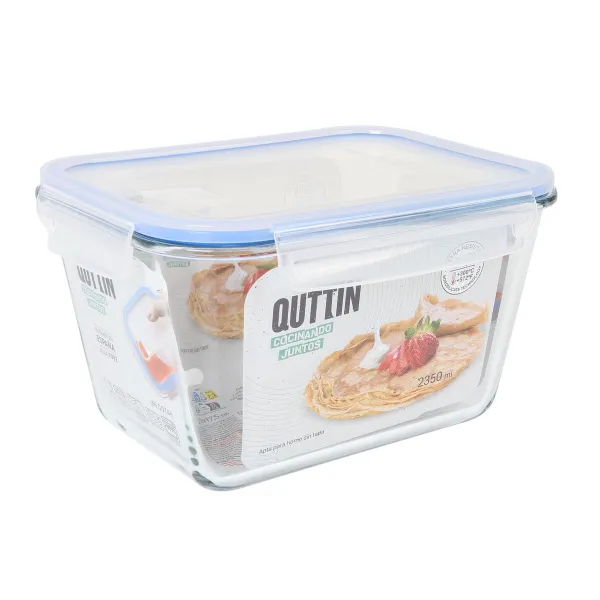 Судок Quttin Прямоугольный 2,35 L (6 штук)