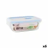 Hermētiska Pusdienu Kastīte Quttin Boho Caurspīdīgs Taisnstūra 600 ml (6 gb.)