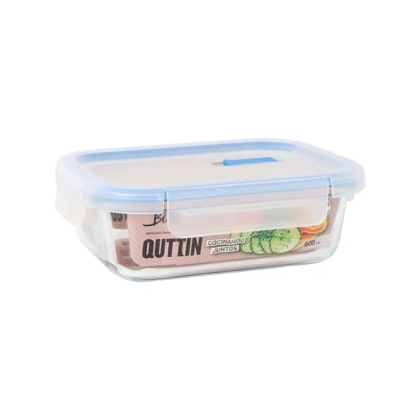 Герметичная коробочка для завтрака Quttin Boho Прозрачный Прямоугольный 600 ml (6 штук)