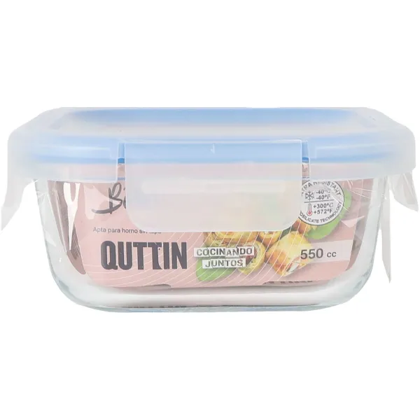 Hermetiška priešpiečių dėžutė Quttin Boho Skaidrus 550 ml (12 vnt.)