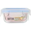 Hermetic Lunch Box Quttin Boho Transparent 550 ml (12 Units)