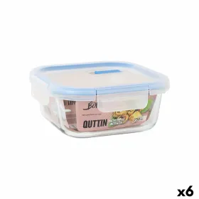 Герметичная коробочка для завтрака Quttin Boho Прозрачный 750 ml (6 штук)