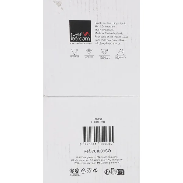 Wine glass set Inde Carre optics ø 9,8 x 22,2 cm 650 ml 6 Pieces