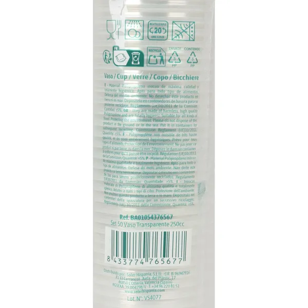 Glāžu komplekts Algon 250 ml 50 Daudzums (18 gb.)