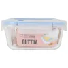 Герметичная коробочка для завтрака Quttin Boho Прозрачный Прямоугольный 1,5 L (6 штук)