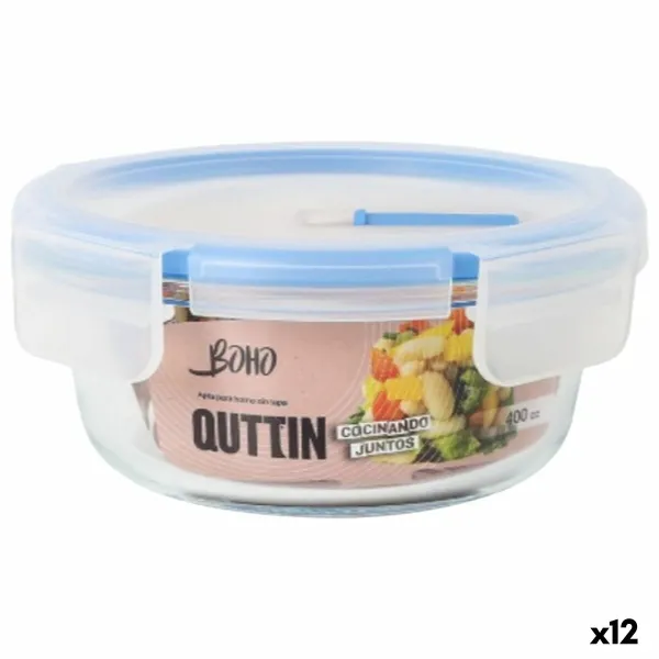 Герметичная коробочка для завтрака Quttin Boho Прозрачный 0,4 l (12 штук)