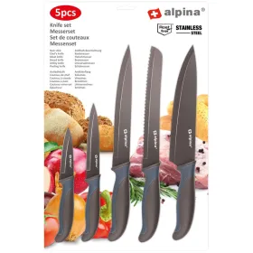 Alpina - Stainless steel knife set (Brown)