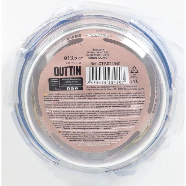 Герметичная коробочка для завтрака Quttin Boho Прозрачный 0,4 l (12 штук)