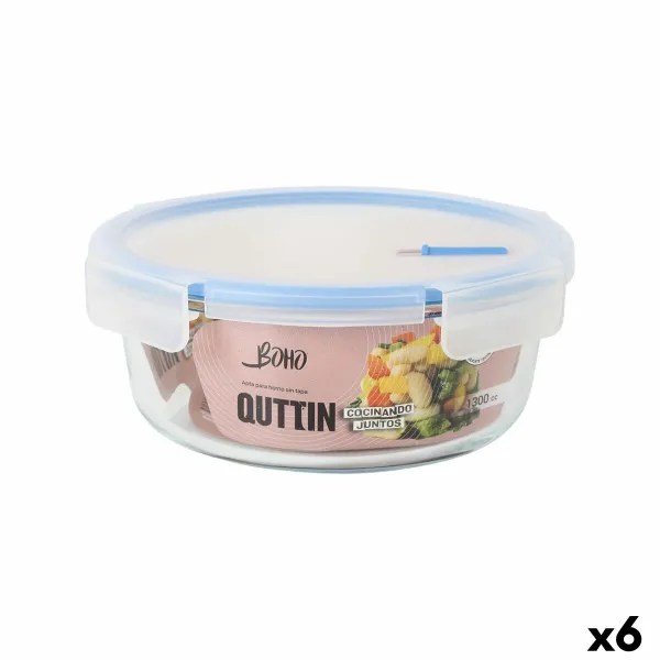 Герметичная коробочка для завтрака Quttin Boho Прозрачный 1,3 L (6 штук)