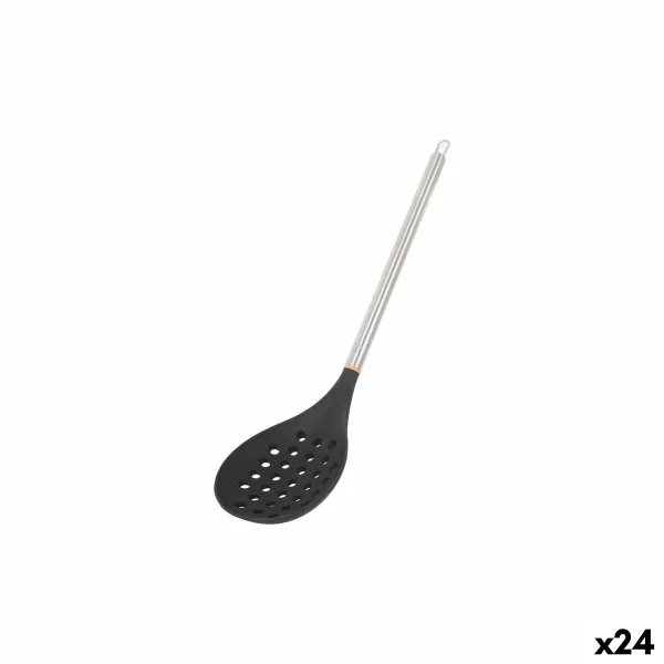 Šaukštas su skylėmis MasterChef Silikoninis Nerūdijantis plienas 34 cm (24 vnt.)
