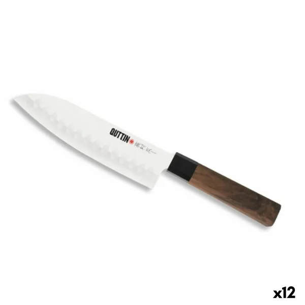 Virtuvės peilis Quttin SANTOKU Takamura Ruda Sidabras 17 cm (12 vnt.)