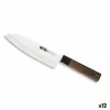 Virtuvės peilis Quttin SANTOKU Takamura Ruda Sidabras 17 cm (12 vnt.)