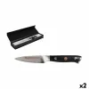 Нож для чистки Quttin Damaskus Чёрный Серебристый Нержавеющая сталь 9 cm (2 штук)