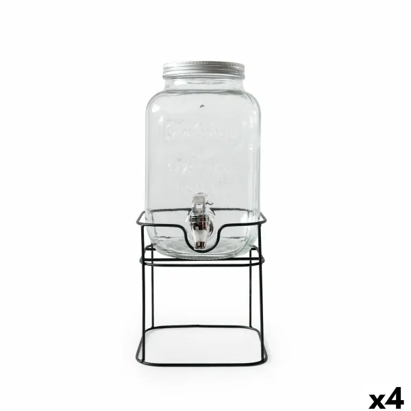 Дозатор напитков La Mediterránea Rustik Металл Cтекло 4 L 17 x 17 x 30,5 cm (4 штук)