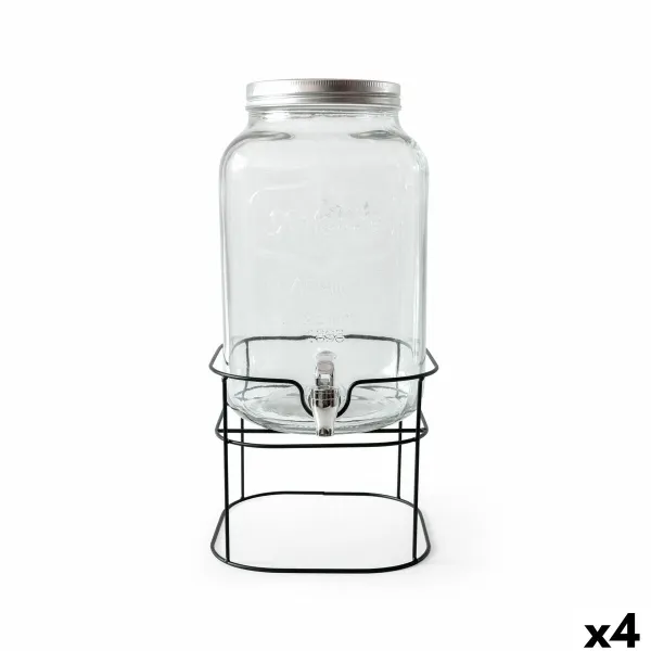 Дозатор напитков La Mediterránea Rustik Металл Cтекло 8 L 22 x 22 x 37 cm (4 штук)