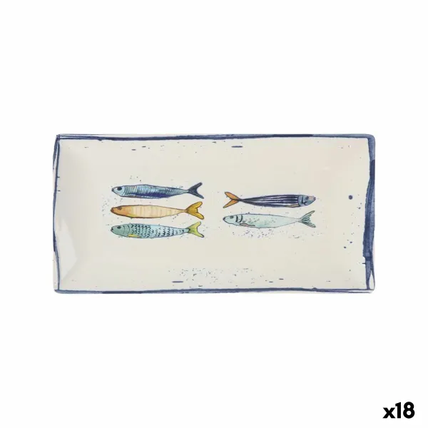 Vuoka La Mediterránea Peixe Suorakulmainen Kalat 30 x 15 x 2 cm (18 osaa)