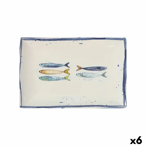 Vuoka La Mediterránea Peixe Suorakulmainen Kalat 30 x 20 x 2,5 cm (6 osaa)