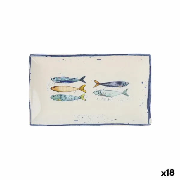 Vuoka La Mediterránea Peixe Suorakulmainen Kalat 25,3 x 15 x 2 cm (18 osaa)