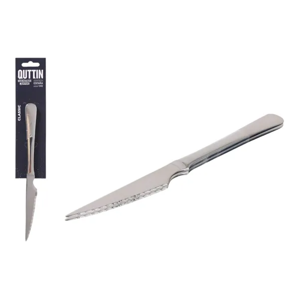 Meat Knife Set Quttin Classic Silver Stainless steel 21,5 x 1,9 cm 2 Pieces (12 Units)