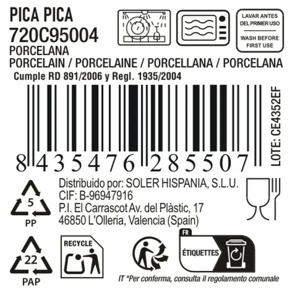 Чаш для Закусок La Mediterránea Pica-pica 10,5 x 10,5 x 4 cm (24 штук)