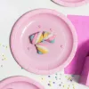 Plate set Algon Pink 20 cm 10 Pieces (24 Units)