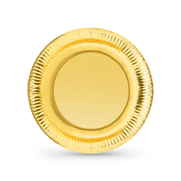 Plate set Algon Golden 23 cm 10 Pieces (18 Units)
