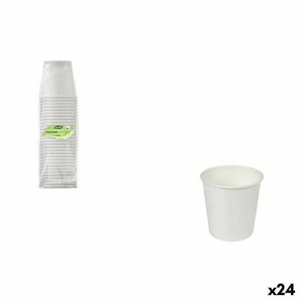 Stiklinių rinkinys Algon Balta 80 ml 30 Dalys (24 vnt.)