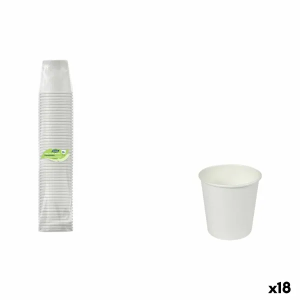 Набор стаканов Algon Белый 80 ml 50 Предметы (18 штук)