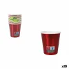 Set of glasses Algon Red 200 ml 10 Pieces (18 Units)
