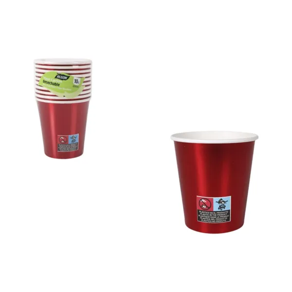 Stiklinių rinkinys Algon Raudona 200 ml 10 Dalys (18 vnt.)